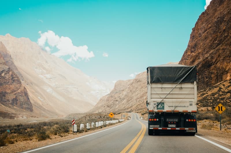 Freight truck on the highway